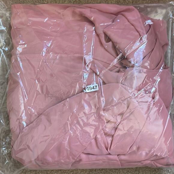 AFTER SIX TIE-BACK CUTOUT MAXI DRESS WITH FRONT SLIT IN DESERT ROSE SIZE O NWOT - Picture 9 of 9